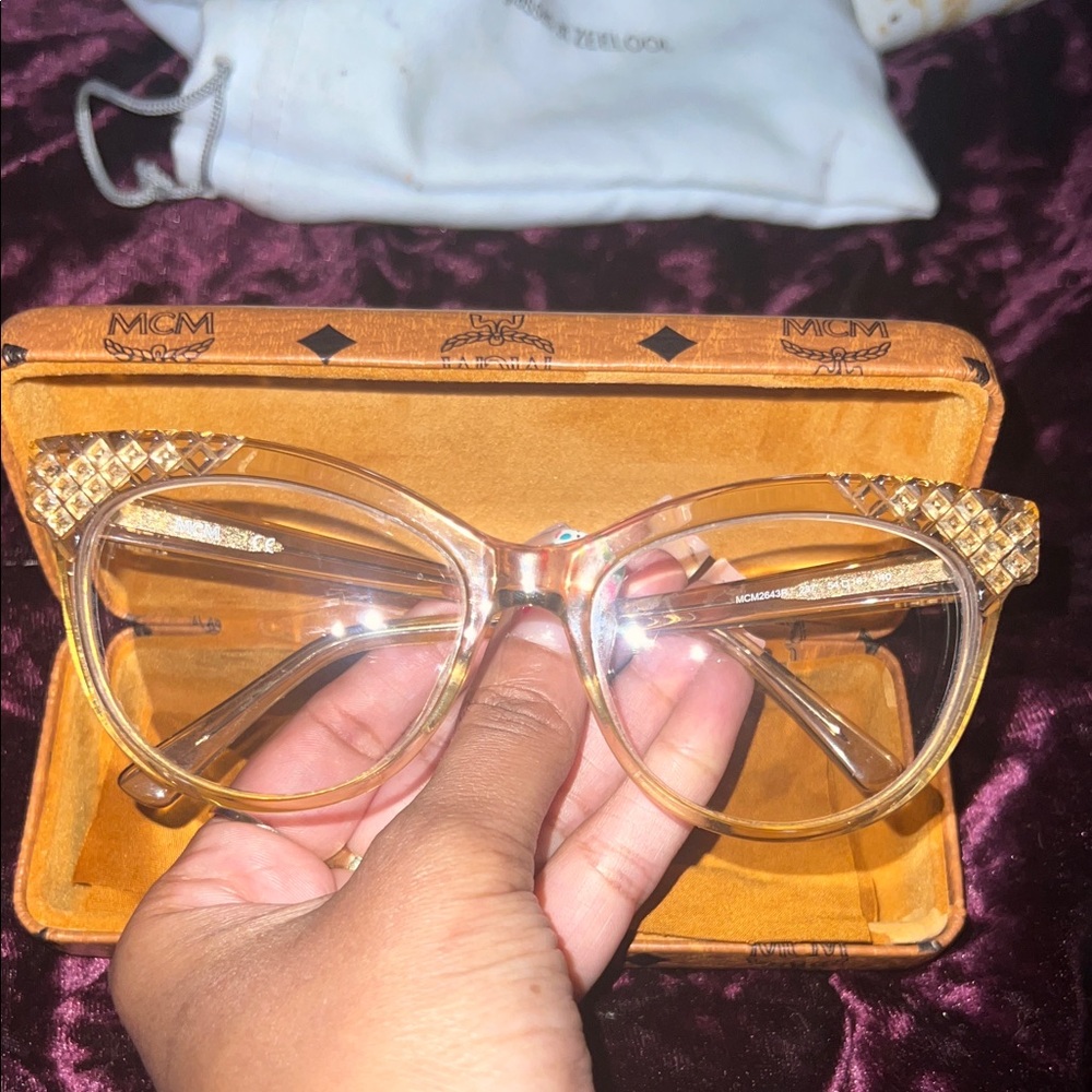 MCM Brown Logo eyeglasses w case